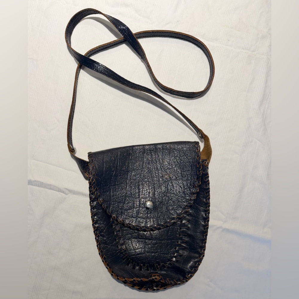 Black Leather Crossbody Bag
